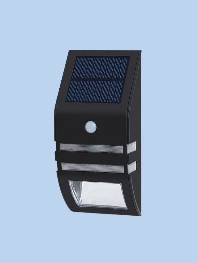 Lampara solar LED exterior de pared con sensor de movimiento M0607 (Color Negro) Lampara solar LED exterior de pared con sensor de movimiento M0607 (Color Negro)