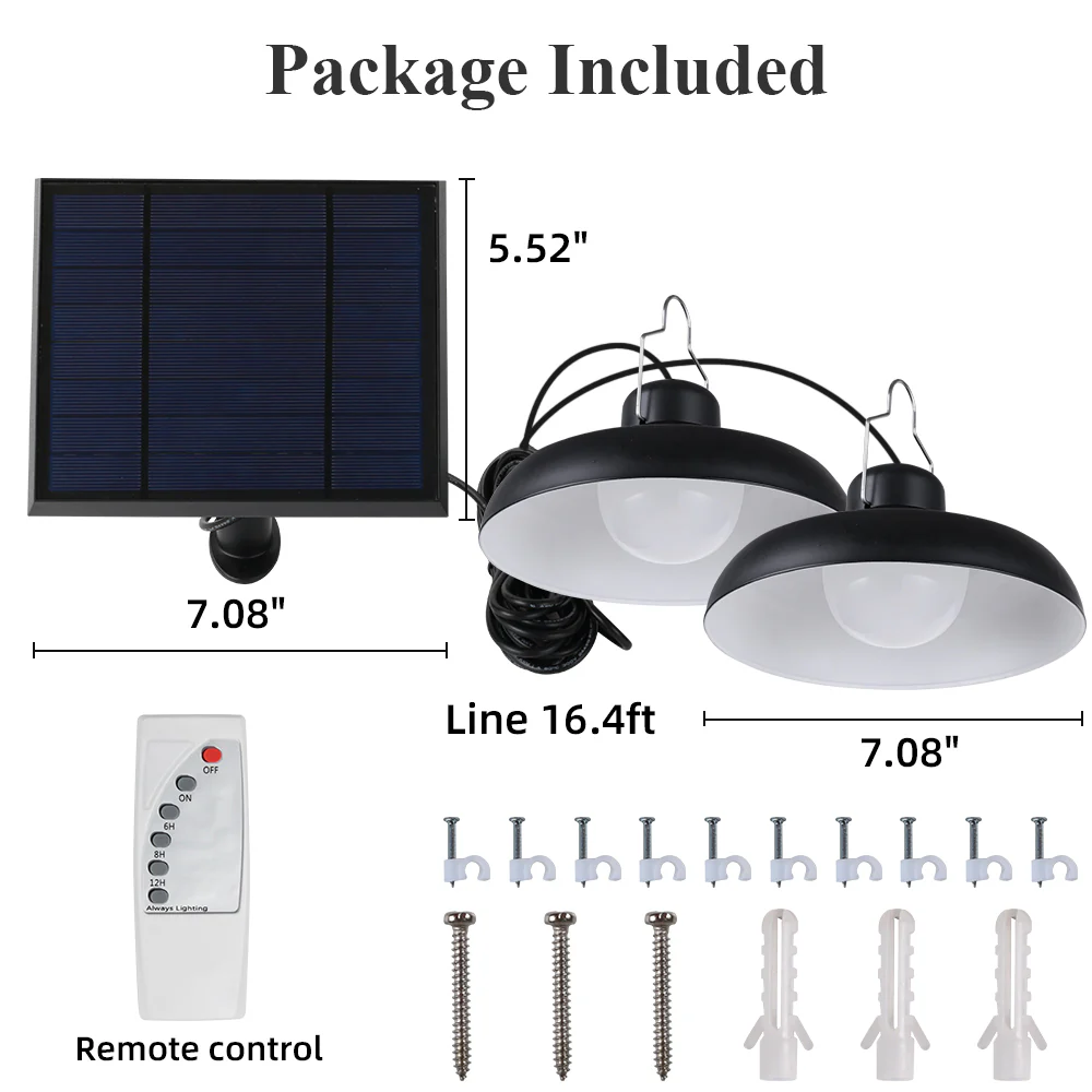 Lámpara colgante con 2 lámparas LED, AURA 02 (control remoto), cables de 5 mts