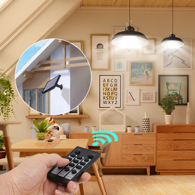 Lámpara colgante con 2 lámparas LED, AURA 02 (control remoto), cables de 5 mts